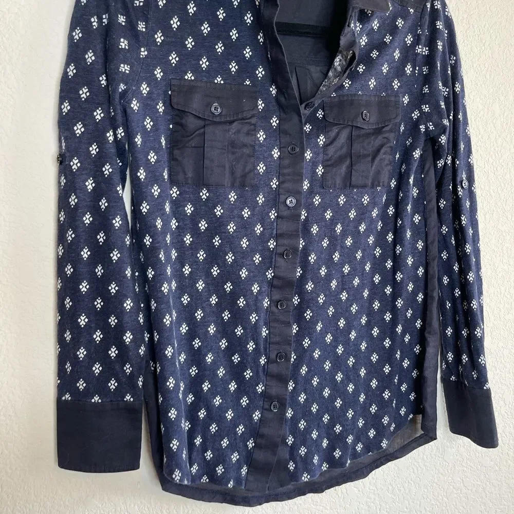 Tory Burch linen button up blouse‎